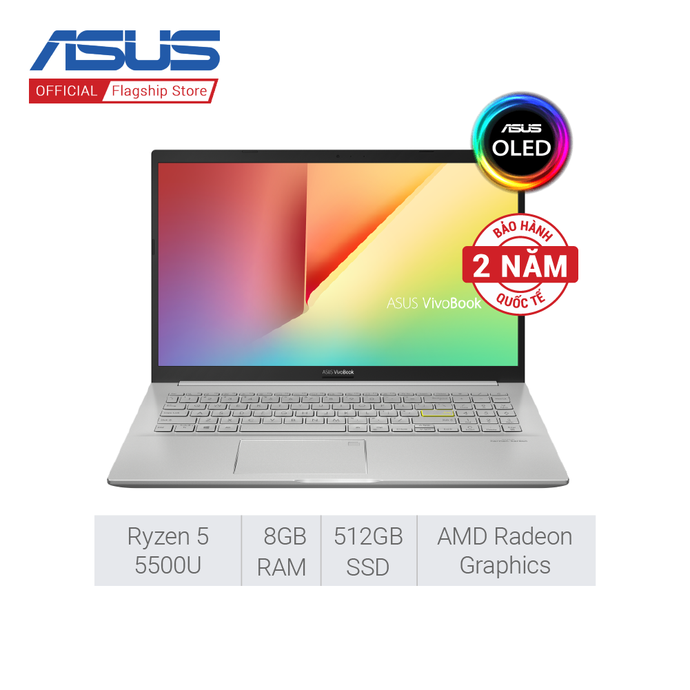 Laptop Asus VivoBook 15 M513UA-L1221T (Ryzen 5-5500U/8GB RAM/512GB SSD/15.6-inch OLED FHD/WIN 10)