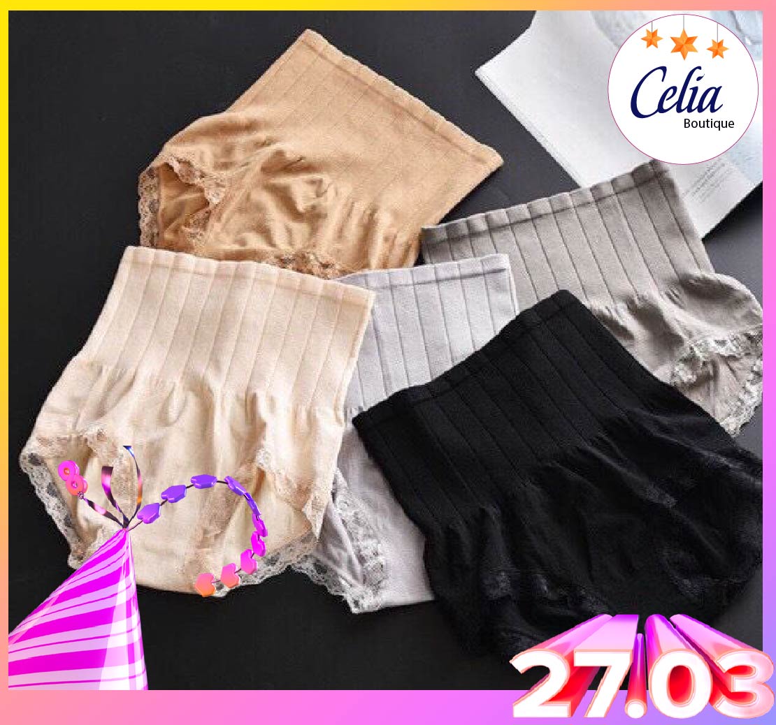 Combo 04 Quần Lót Gen Bụng Nữ - Quần Nịt Bụng Viền Ren Munafie Cao Cấp