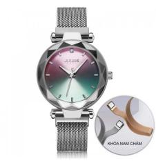 ĐỒNG HỒ NỮ JA-1166A JULIUS MẶT CHUYỂN SẮC DÂY NAM CHÂM (BẠC)