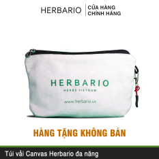 Túi vải Canvas Herbario đựng đồ trang điểm, mỹ phẩm đa năng (Hàng Tặng Không bán)