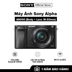 [HÀNG CHÍNH HÃNG – TRẢ GÓP 0%] Máy Ảnh Sony Alpha A6000 + 16-50mm Bộ xử lý hình ảnh: BIONZ X Cảm biến: APS HD (kèm thẻ nhớ và túi máy ảnh)