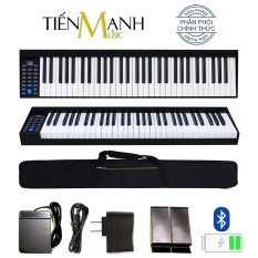 Đàn Piano Điện Konix PH61 – 61 Phím nặng Cảm ứng lực PH-61 Kết nối Bluetooth – Phần mềm và Hướng dẫn Tiếng Việt -Tặng bao đựng