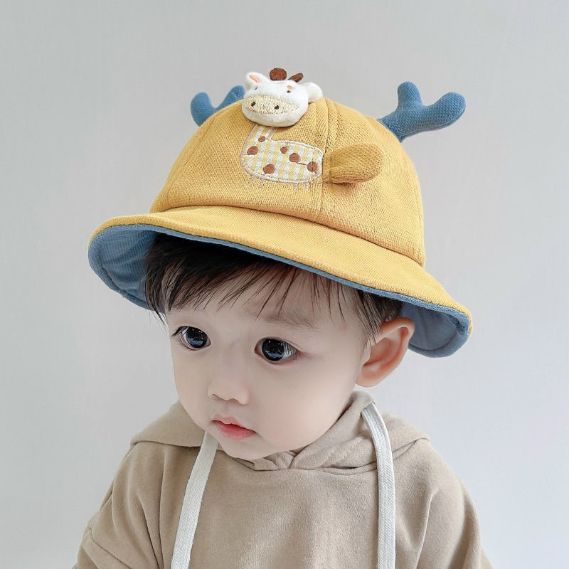 Mũ Vành hưu Quảng Châu tai bèo họa tiết hoạt hình phong cách Hàn quốc cho bé