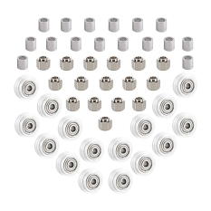 48 PCS 3D Printer POM Pulley Wheel Set Bearing Pulley Wheels for Creality Anycubic Anet Series 3D Printer Ender 3