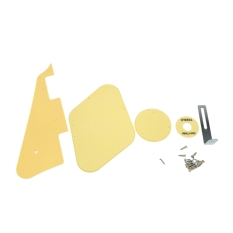 Lp Electric Guitar Guard Plate Control Covers Gibsonlp Rear Cover Plate Gear Switch ABS+ Iron Replacement (Yellow)