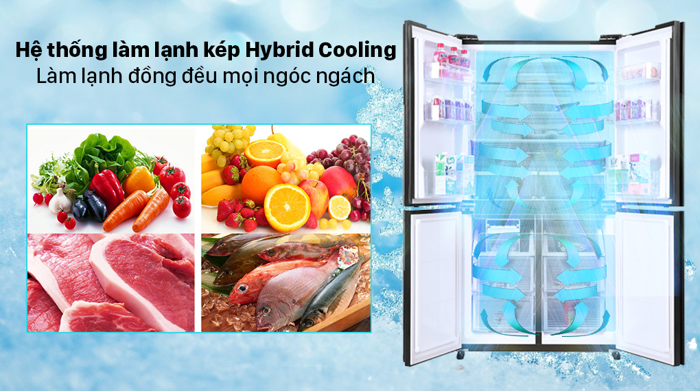 [Giao tại HCM] Tủ lạnh Sharp SJ-FX600V-SL 590 lít 4 cửa Inverter Công nghệ làm lạnh đa chiều lan tỏa...