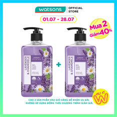 [MUA 2 GIẢM 40%] Gel Rửa Tay Watsons Love My Skin Lavender & Chamomile Scented Gel Hand Soap Hoa Cúc & Oải Hương 500ml