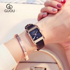 Đồng Hồ Nữ GUOU 8089 Dây Da Cao Cấp Kính Tráng Sapphire