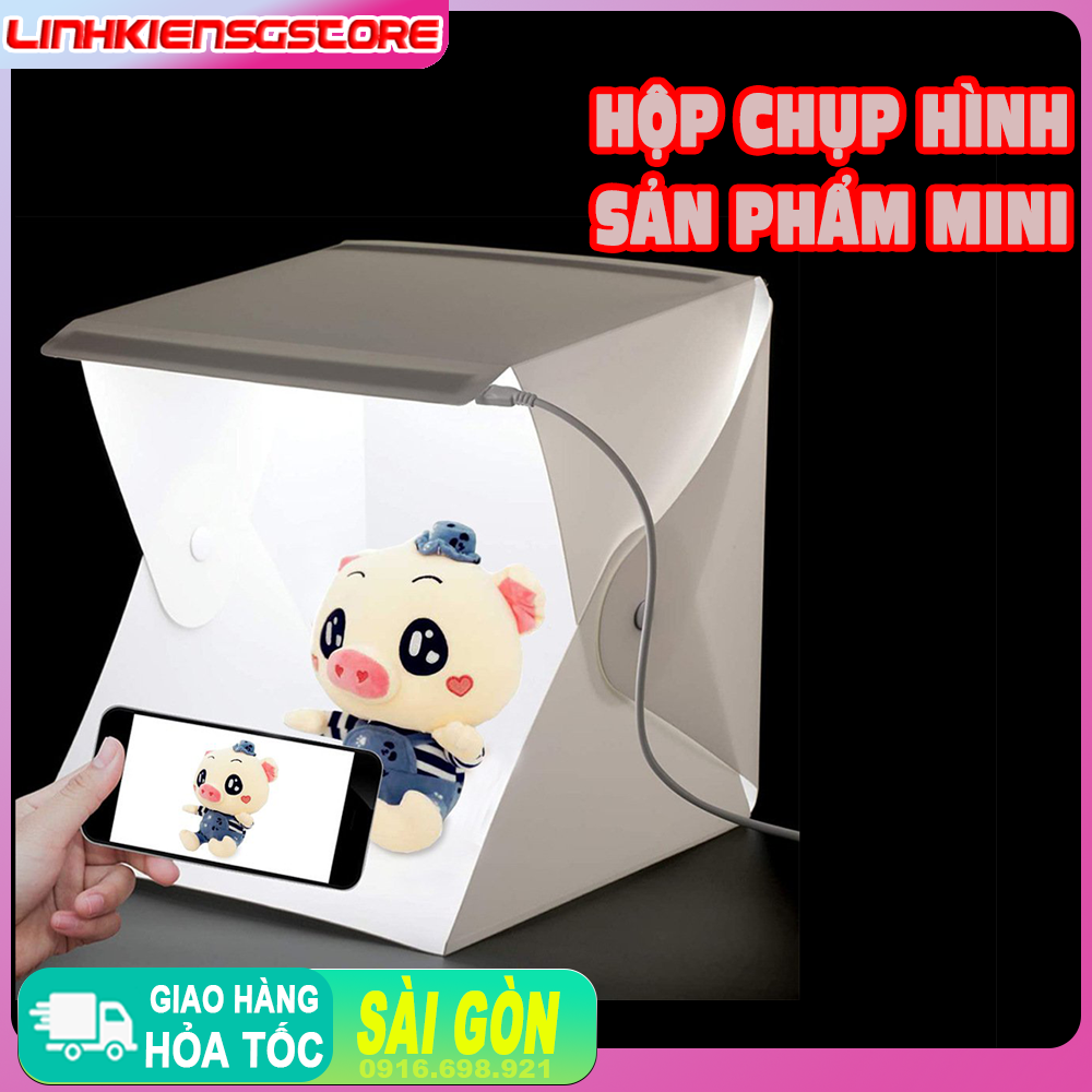 Hộp đèn studio ảnh nhỏ 20x 25x 25cm ảnh chụp nhẹ nhàng ảnh studio set sản phẩm hộp đèn chụp...
