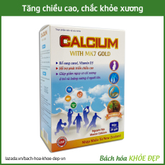 Canxi sữa tăng chiều cao cho bé, chắc khỏe xương cho bé từ 6 tháng tuổi Calcium With MK7 Gold – Hộp 20 gói