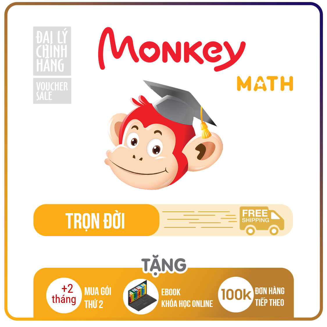 Monkey Math TRỌN ĐỜI – Toán tiếng Anh cho trẻ (Không WORKBOOKS)