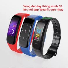 Vòng đeo tay thông minh Wearfit C1 Plus màn hình màu cảm ứng, Đồng hồ thông minh chống nước, Đồng hồ thông minh có bluetooth , Đồng hồ thông minh giá rẻ – Vòng tay thông minh, vòng theo dõi vận động