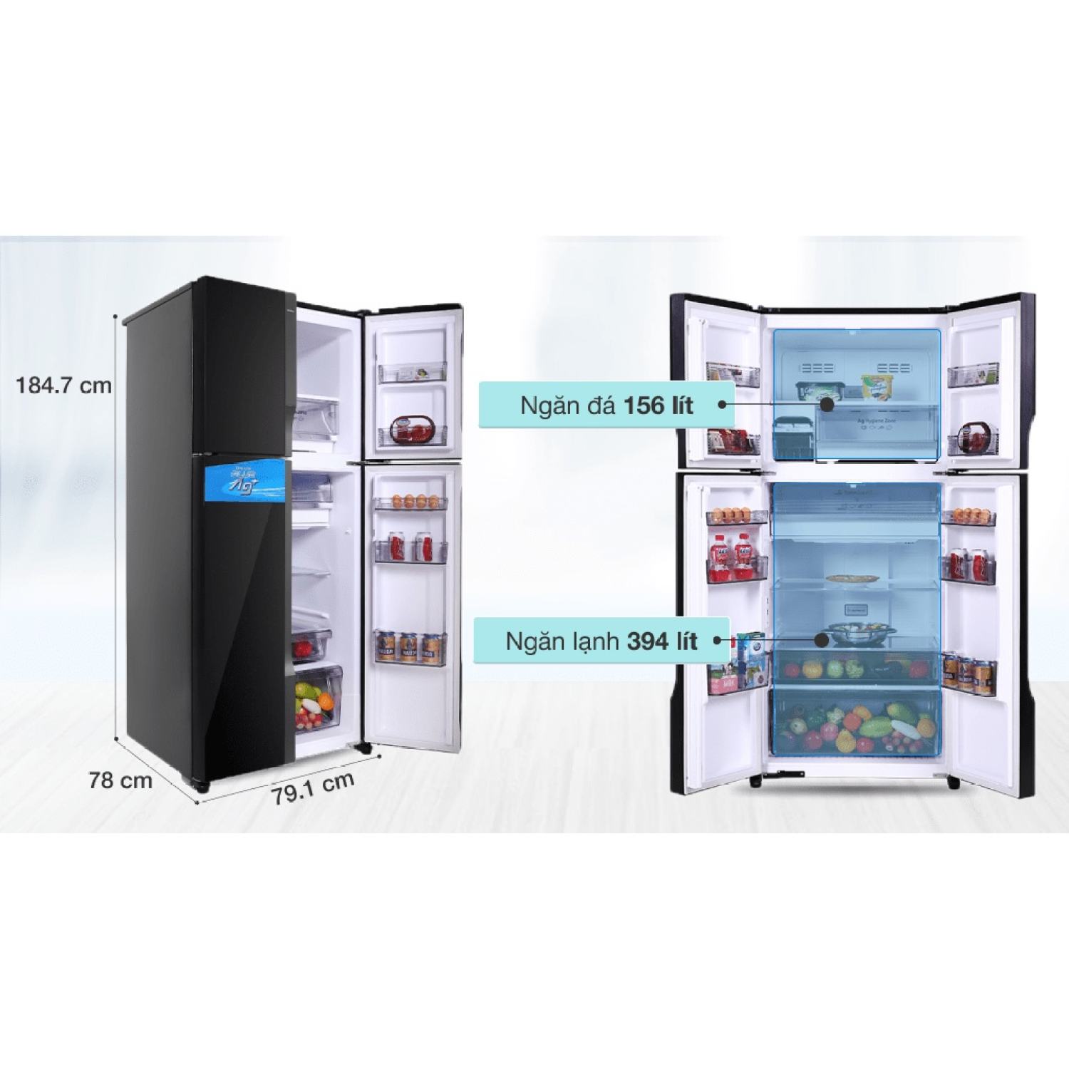 Tủ Lạnh Panasonic Inverter NR-DZ601VGKV 4 Cánh 550 Lít < Chính hãng BH:24 tháng tại nhà toàn quốc >