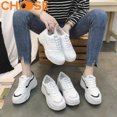 Giày Nữ Sneaker Đế Độn Giày Thể Thao Nữ Giày Bata Giày Lười Màu Trắng Mẫu Mới Mùa Hè Phối Viền Phong Cách Năng Động Mới 2907