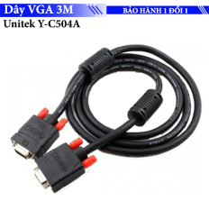 Cáp màn hình PC – Dây VGA 2 đầu Unitek Y-C504A – dài 3M – cho máy chiếu, màn hình LCD