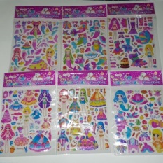 Set 10 bộ Sticker dán nổi búp bê 3D