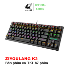 ZIYOU LANG K2 – Bàn Phím Cơ Gaming K2 pro 87 Phím – Blue Switch Mechanical – Led Rainbow Nhiều Chế Độ – Hãng phân phối chính thức