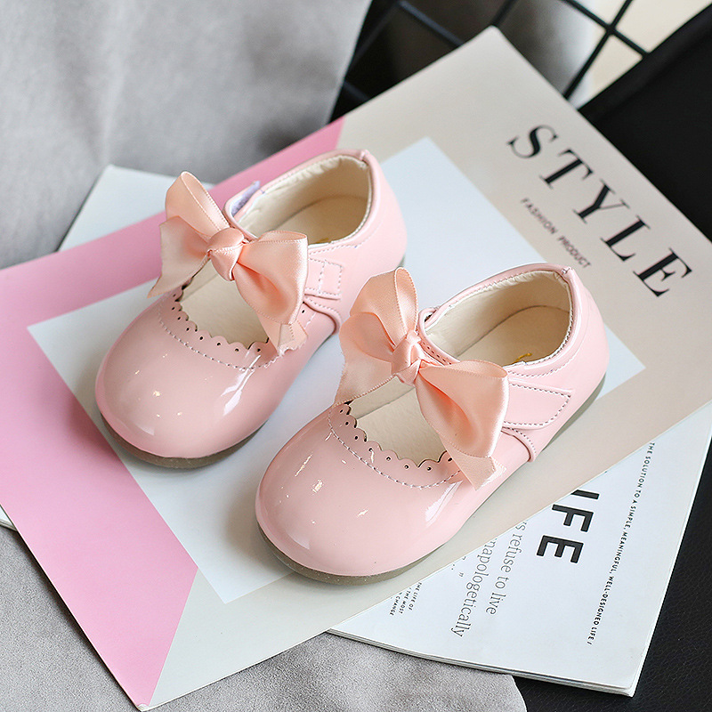 Giày búp bê nơ da bóng cho bé gái V528 Quảng Châu cao cấp cho bé từ 6 tháng đến...