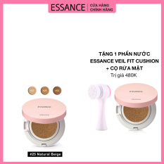 Phấn nước mịn lỳ che khuyết điểm Essance Veil Fit 15gr tặng cọ rửa mặt và phấn nước