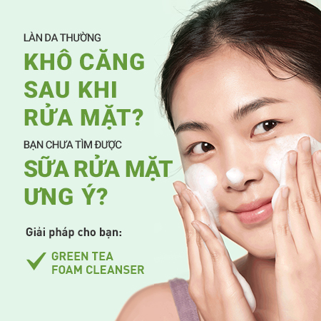 Sữa rửa mặt làm sạch từ trà xanh đảo Jeju Innisfree Green Tea Foam Cleanser 150ml (2022)