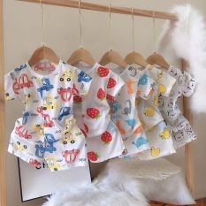 combo 5 bộ cotton giấy cộc tay cho bé (4-14kg)