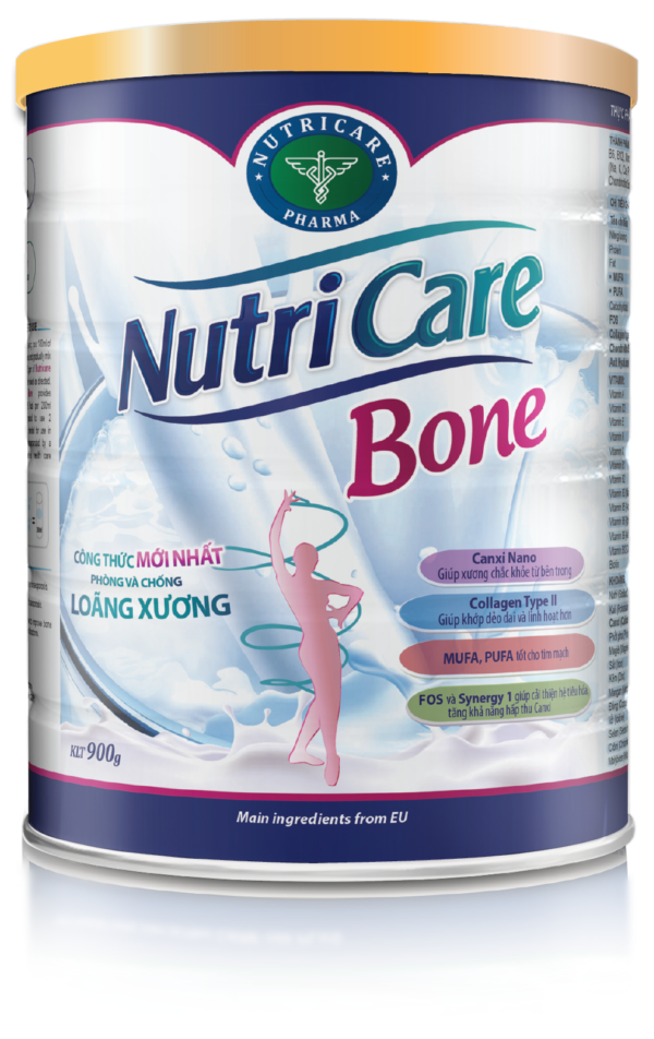 Sữa bột Nutricare Bone – phòng loãng xương, cải thiện xương khớp (900g)
