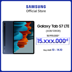 Máy tính bảng Samsung Galaxy Tab S7 LTE – Tặng bookcover – Bảo hành 12 tháng – Hàng chính hãng (Không tặng kèm bàn phím)