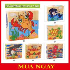 Đồ Chơi Tranh Ghép Gỗ 6 Mặt – Xếp Hình 3D Cho Bé