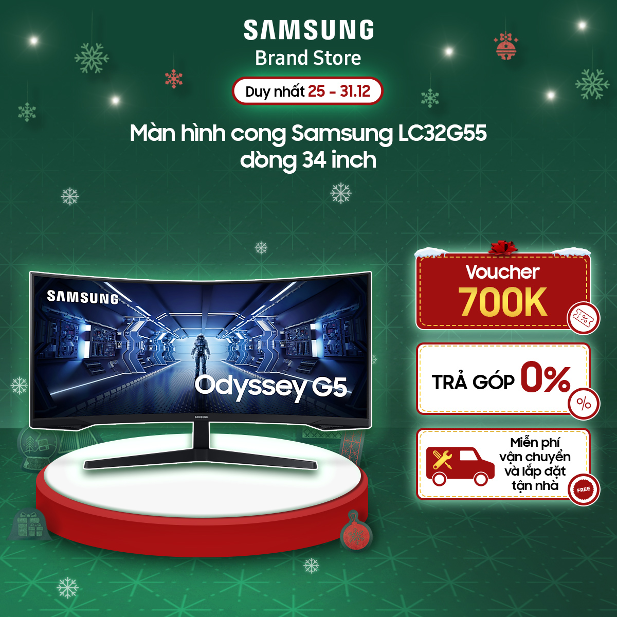 Màn hình cong Samsung Odyssey G5 34 inch LC34G55 LC34G55TWWEXXV | BH 24 tháng
