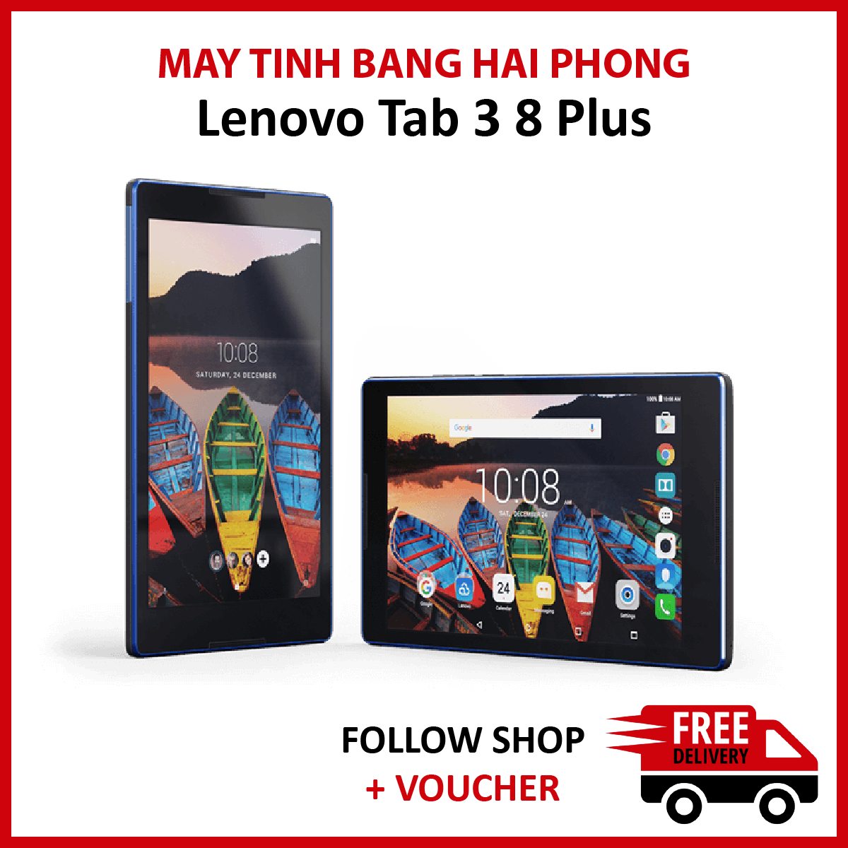 Máy tính bảng Lenovo Tab 3 8 Plus, màn hình Full HD sắc nét giá rẻ