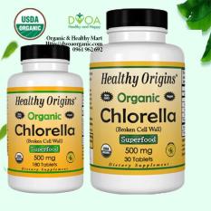 Tảo lục Chlorella hữu cơ Healthy Origin 720 viên (500mg)