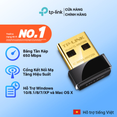 [cổng cắm mạ vàng✨]TP-Link USB kết nối Wifi Băng tần kép Chuẩn AC600 Mbps Tăng cường kết nối Wi-Fi – Archer T2U Nano – Hãng phân phối chính thức