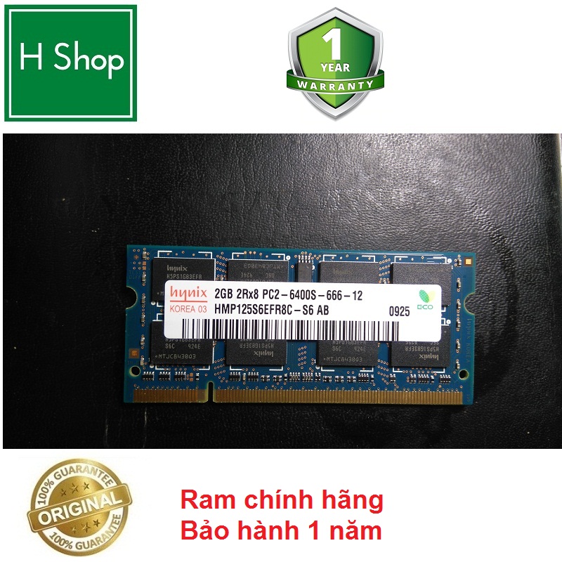 Ram laptop 2GB DDR2 bus 800 bảo hành 1 năm