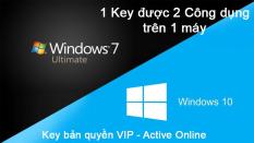 Windows 10 Pro và 7 Ultimate – Bản quyền Vĩnh viễn (2 in 1) – Key Active Online