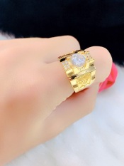 Nhẫn Nam Phong Thủy Đính Xoàn Mạ Vàng 24K ( 01 Chiếc ) – Tặng Kèm Hộp Trang Sức – Bao Đổi Trả Trong 07 Ngày