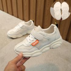 Size lớn 33-38 giày thể thao đế hình chú gấu ngộ nghĩnh cho bé trai và be gái, giày sneaker , giày đi học, giày thể thao màu trắng, giày thể thao màu đen