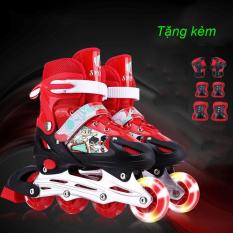 giày trượt patin bánh xe phát sáng Đơn + Tặng bộ bảo hộ cho bé – KIM STORE 89