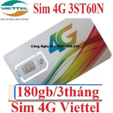 (FREESHIP)Sim 4G Viettel Trọn Gói 1 Năm 3ST60N – TẶNG 2GB/ngày, 60GB/tháng – Miễn phí 3 tháng, Hỗ trợ nghe gọi