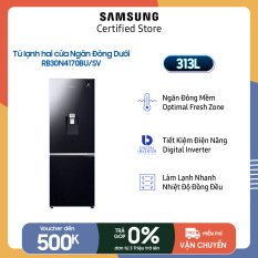 [Không nhận COD][Free Ship + Lắp đặt Toàn Quốc][Trả góp 0%][Voucher Upto 1Tr] Tủ lạnh Samsung hai cửa Ngăn Đông Dưới 313L (RB30N4170BU)