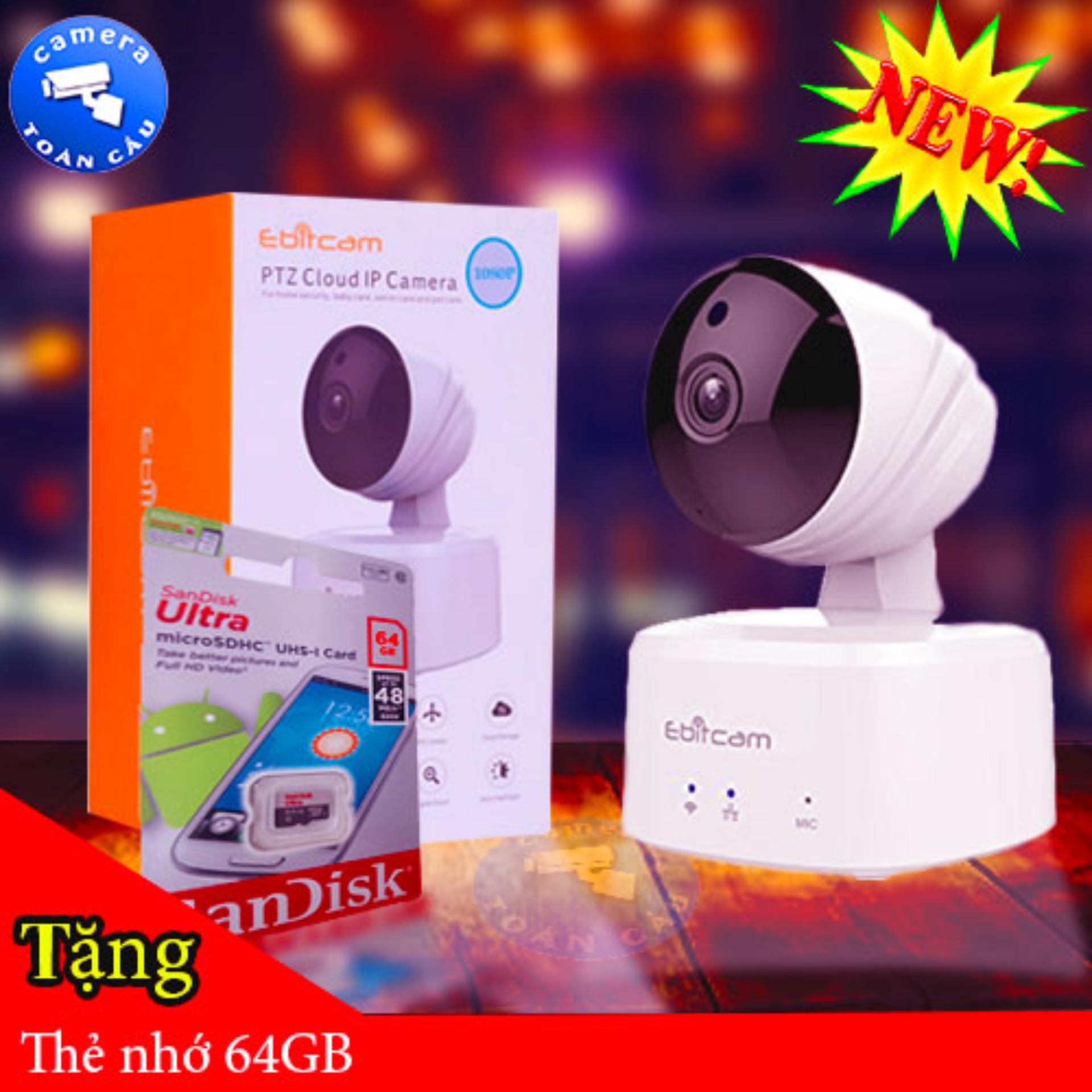 Camera WIFI IP Ebitcam E2 Tặng thẻ nhớ 64GB ( Độ phân giải 1.0 Megapixe )