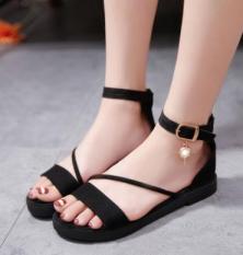 (Bảo hành 12 tháng) – Dép Sandal nữ đế bệt quai chéo – Dép quai hậu nữ da nhung cao cấp- Dép sandal nữ đi học- Có 2 màu xám, đen – Đủ size 35-39 – Linus LN1809
