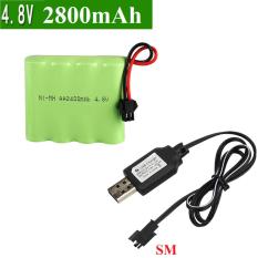 Pin 4.8v 2800mah kèm dây sạc dùng cho xe điều khiển cổng nối SM