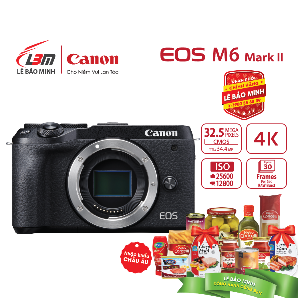 Máy ảnh Canon EOS M6 Mark II Body – Chính Hãng Lê Bảo Minh