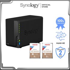 Combo Thiết bị lưu trữ NAS Synology DS220+ kèm 2 ổ cứng Toshiba NAS N300 8TB – Hàng chính hãng