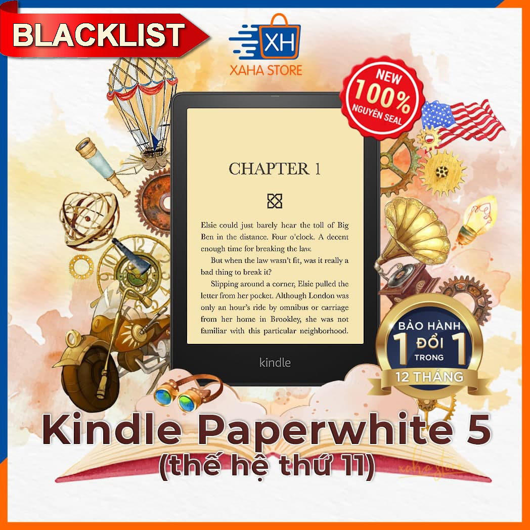 [FreeshipMAX] Máy Đọc Sách Kindle Amazon Paperwhite 5 11th generation 2021 New 100% - BLACKLIST