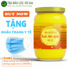 Tinh Bột Nghệ Nguyên Chất Bảo Lộc Vũ Gia (250gr/hũ) – Tặng khẩu trang y tế – hỗ trợ đau dạ dày hỗ trợ tiêu hóa , dùng đắp mặt dưỡng da xóa mờ thâm nám tàn nhang hiệu quả – Đã được kiểm nghiệm y tế