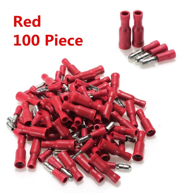 Bảng giá Mua 100pcs Bullet Crimp Red Male Female Insulated Terminals Connector - intl