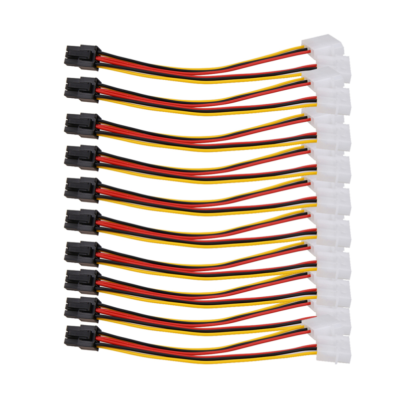 Bảng giá Mua 10PCS Molex (4 Pin) to PCI-E (6 Pin) Power Converter Adapter
Connector - intl