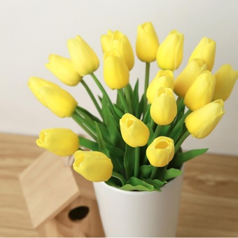 20 Hoa Tulip Nhân Tạo Phụ Kiện Trang Trí Để Bàn - Quốc Tế  