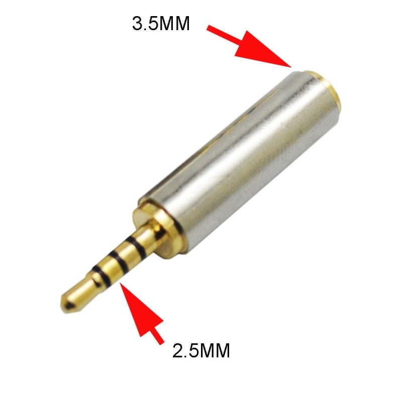 Bảng giá 2.5mm Male To 3.5mm Female Stereo Audio Headphone Jack Adapter Converter - intl